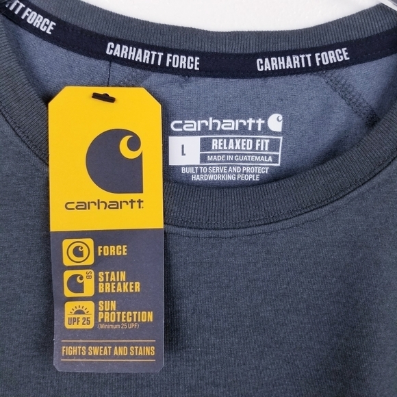 Carhartt Force Relaxed Fit Midweight Short-Sleeve Block Logo Graphic T-Shirt NWT - Picture 8 of 13